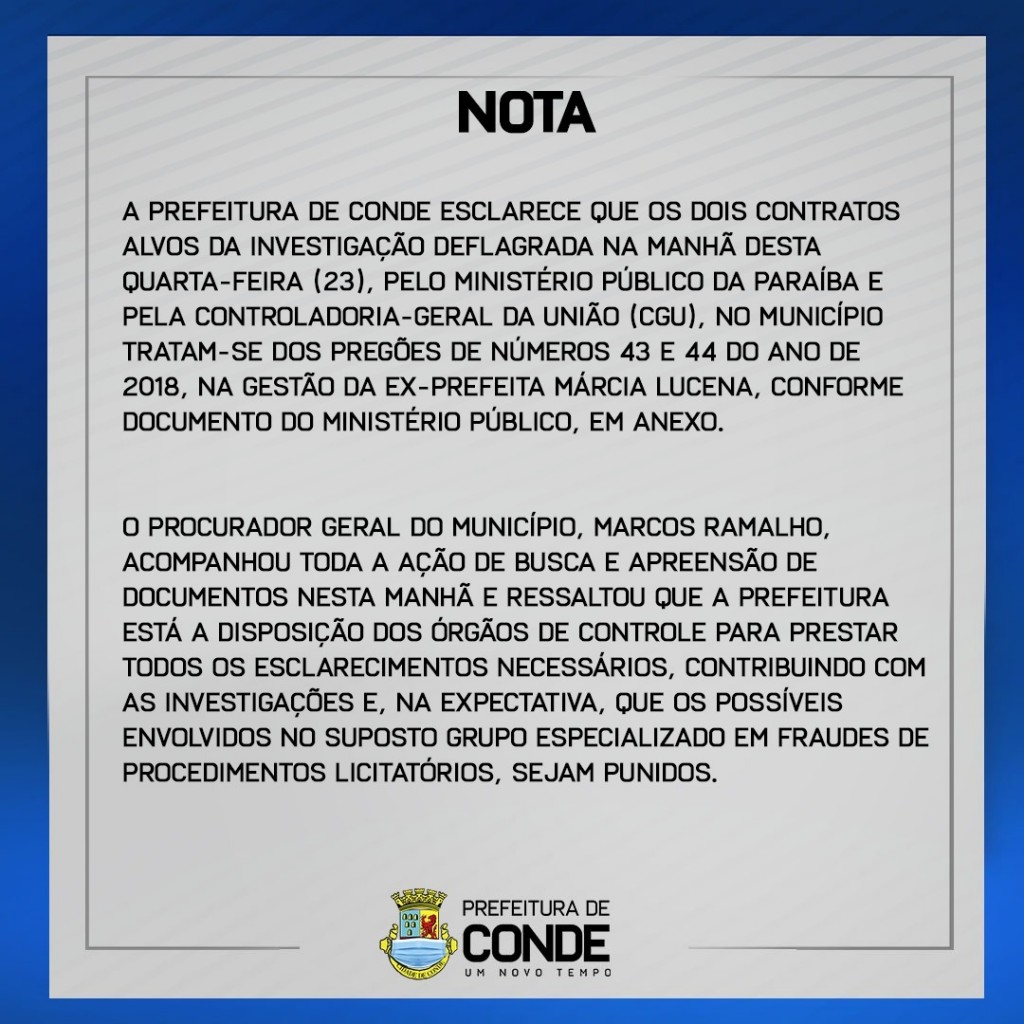 NOTA OFICIAL