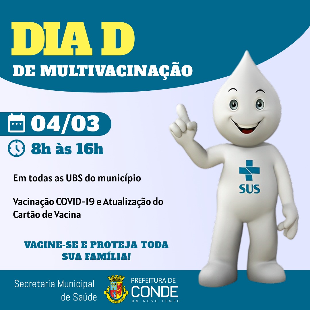 Conde realiza Dia D de vacinação neste sábado