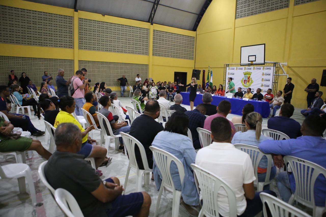 Moradores da 2ª região de Conde, participam de plenária do Orçamento Democrático Municipal no Ginásio da Pousada
