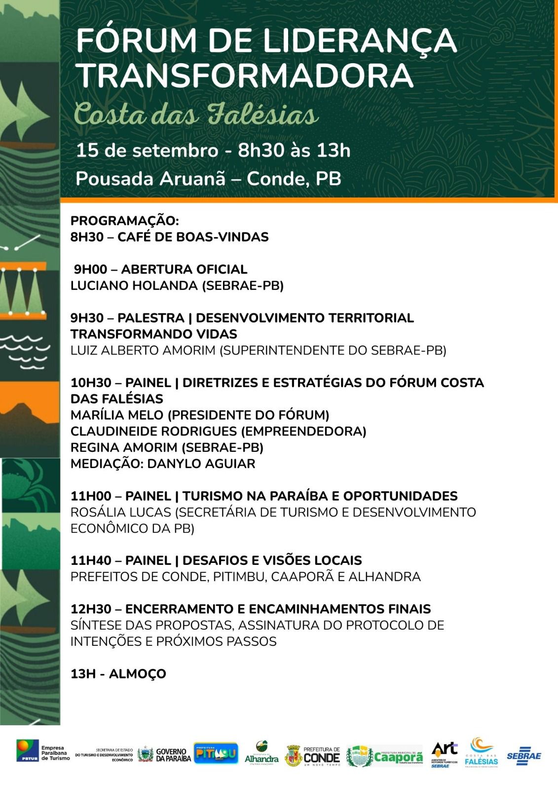 Imagem para o evento FÓRUM DE LIDERANÇA TRANSFORMADORA- COSTA DAS FALÉSIAS