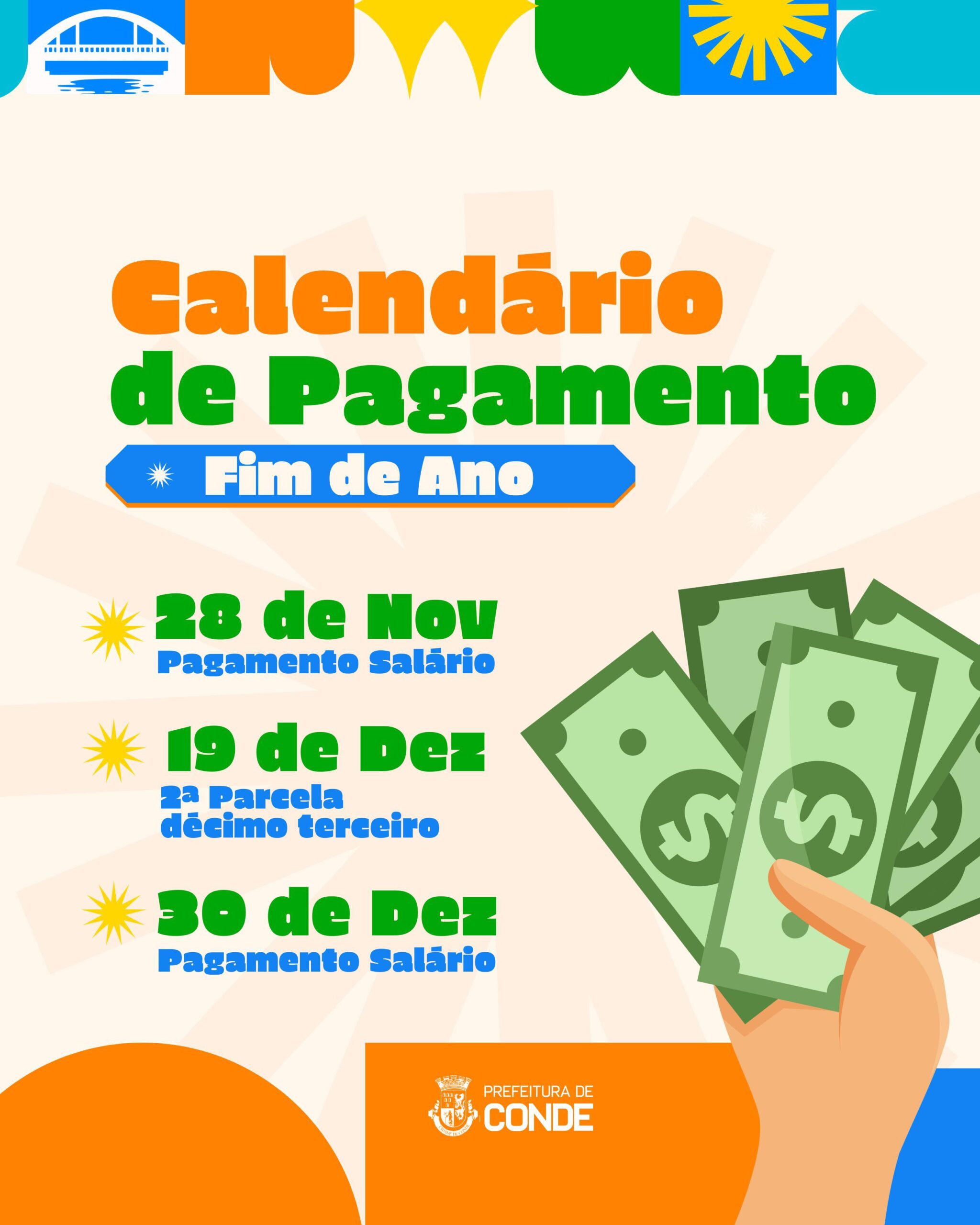 Prefeitura de Conde anuncia calendário de pagamento de fim de ano e reforça compromisso com salários em dia