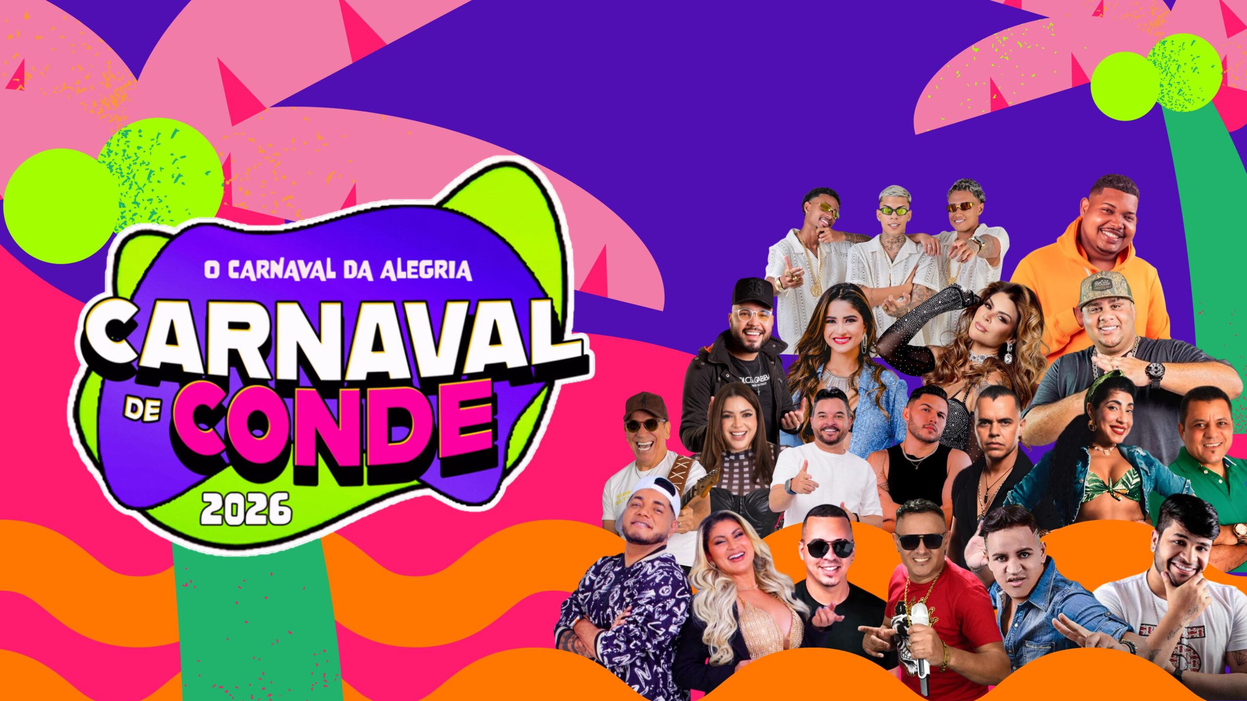 Carnaval de Conde 2026 terá seis dias de festa e blocos de rua de 12 a 17 de fevereiro