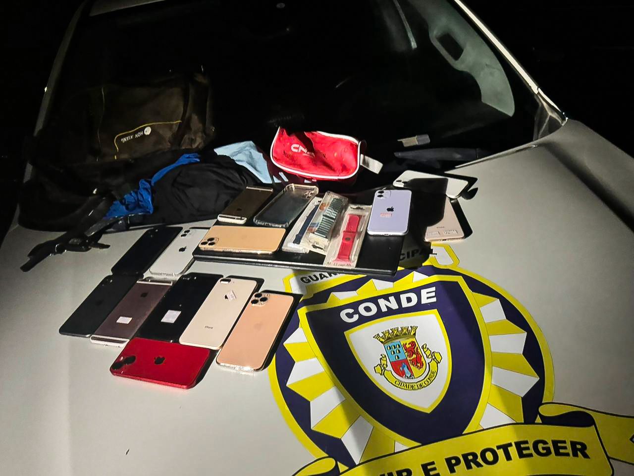 Guarda Municipal recupera celulares após assalto a loja no Conde