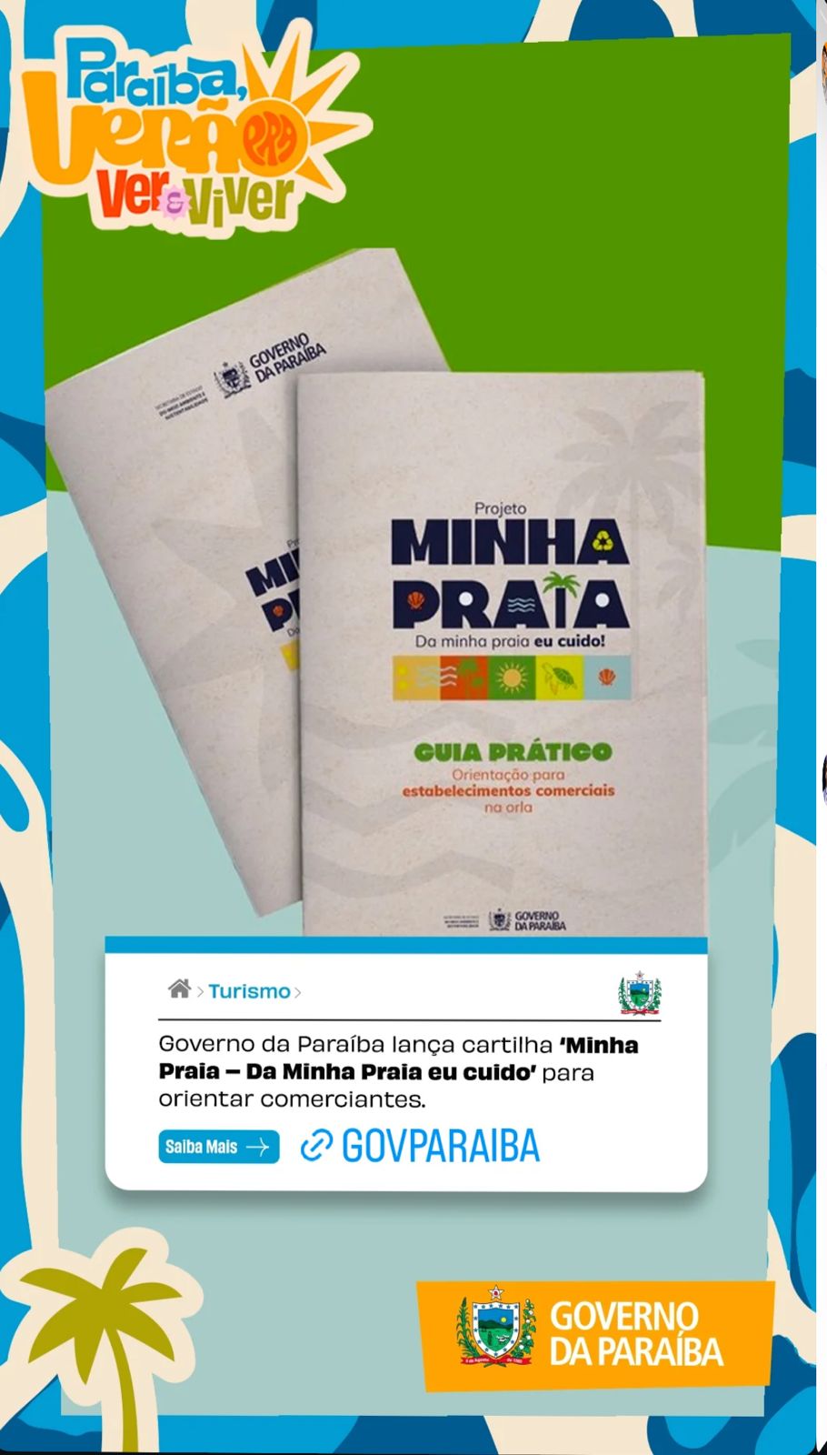 Imagem para o evento PROJETO “MINHA PRAIA – DA MINHA PRAIA EU CUIDO” 🌴♻️