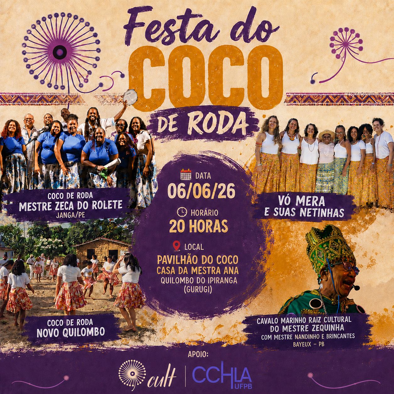 Imagem para o evento 🎶 Festa do Coco de Roda no Quilombo do Ipiranga 🎶