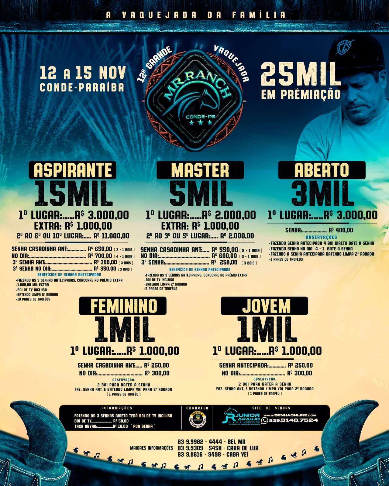 Imagem para o evento  12ª GRANDE VAQUEJADA MR RANCH - CONDE PB!